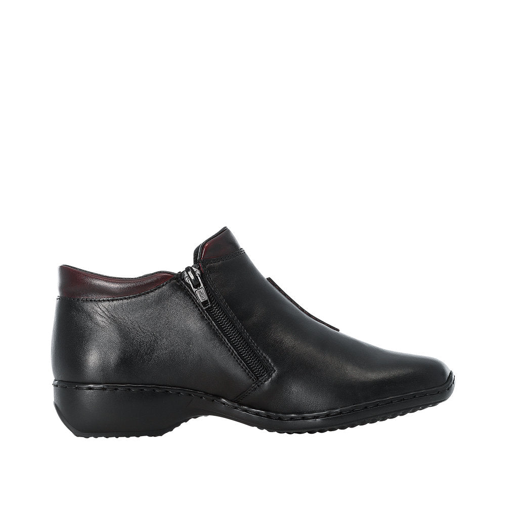 Rieker L3882-00 Schwarz/Burgundy Boots