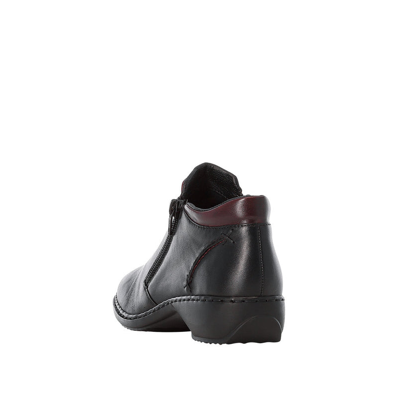 Rieker L3882-00 Schwarz/Burgundy Boots
