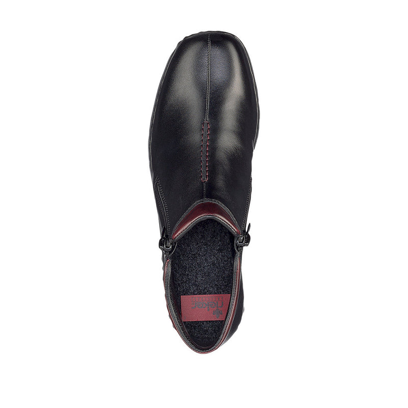 Rieker L3882-00 Schwarz/Burgundy Boots