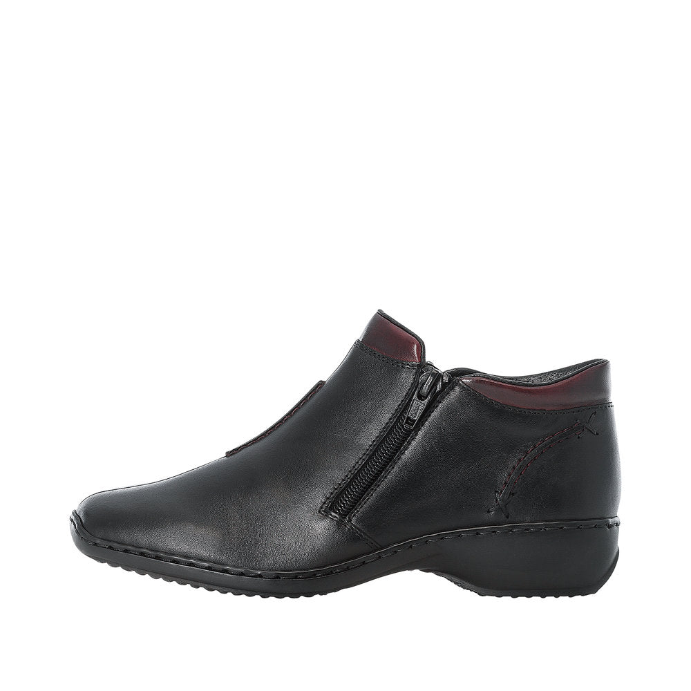 Rieker L3882-00 Schwarz/Burgundy Boots