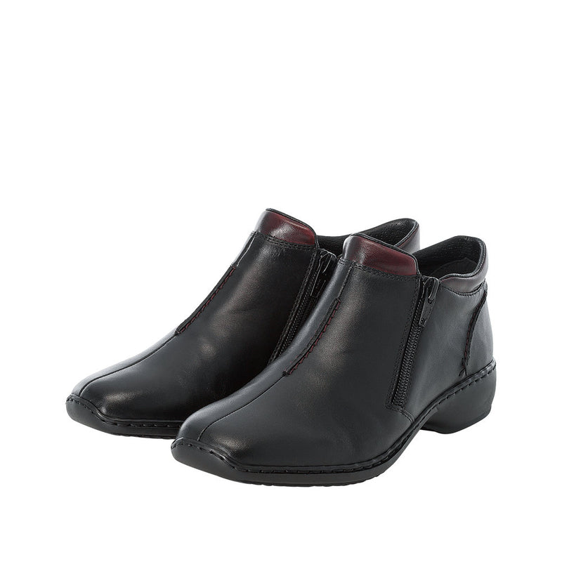 Rieker L3882-00 Schwarz/Burgundy Boots