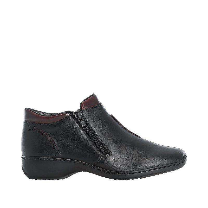 Rieker L3882-00 Schwarz/Burgundy Boots
