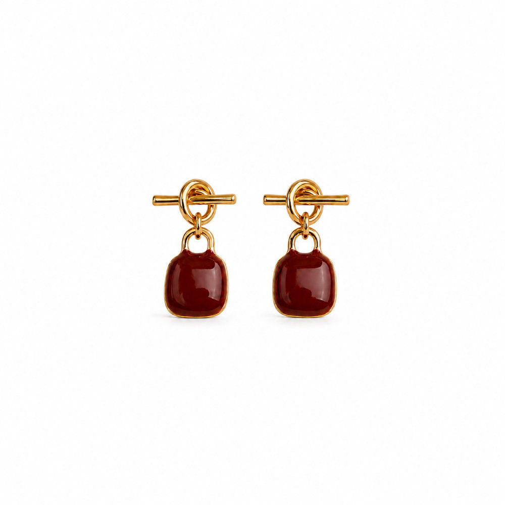 White Leaf LEN130G Earrings