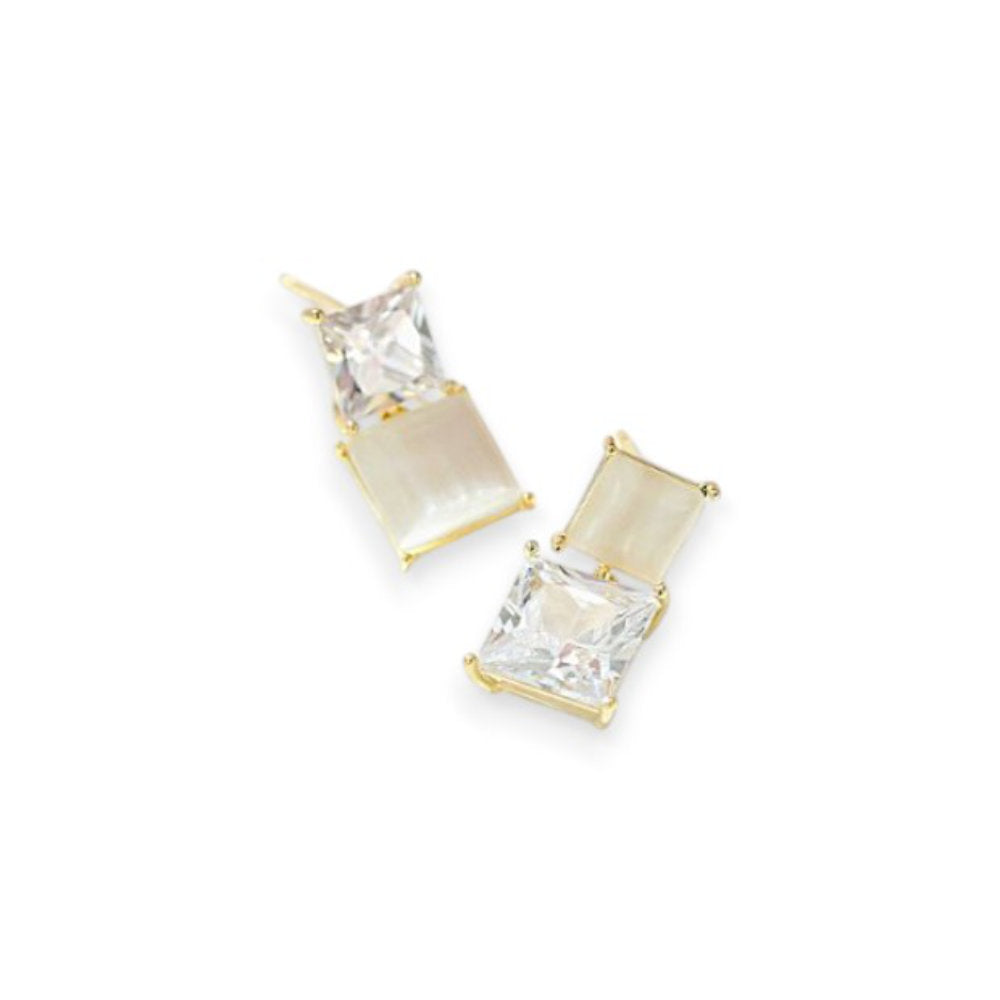White Leaf LEN169O Earrings