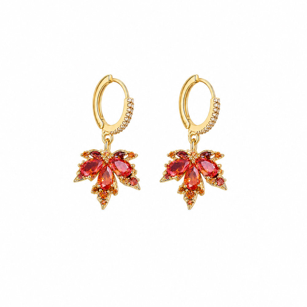 White Leaf LEN46M Earrings