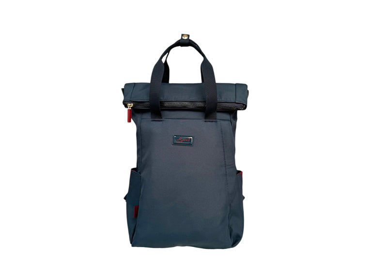 Nova Leathers Medium Roll Top Backpack Clifton Midnight Blue (LITTLE)