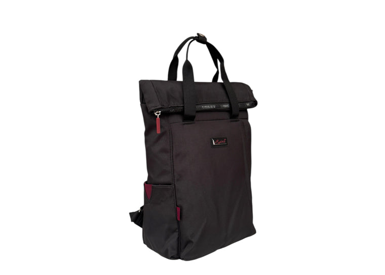 Nova Leathers Medium Roll Top Backpack Clifton Black Ox (LITTLE)