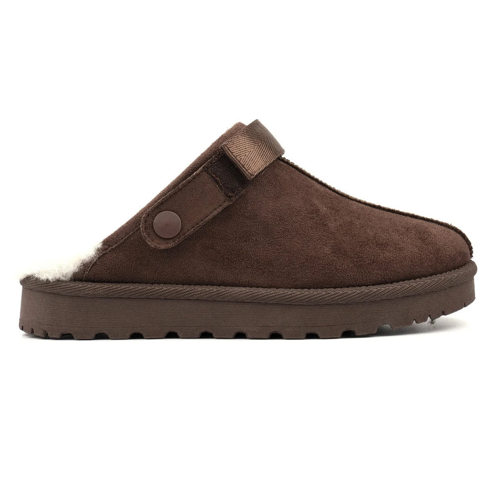 Lunar Odessa Dark Brown Slipper (Adjustable Strap) KLZ007 DB