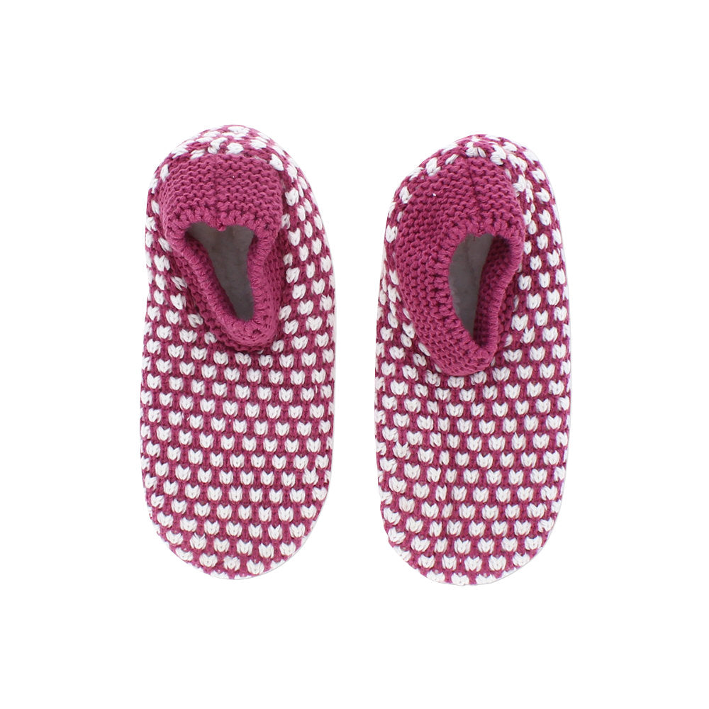 Millie Mae Marnie Cosy Slipper Socks - Mulberry Pink