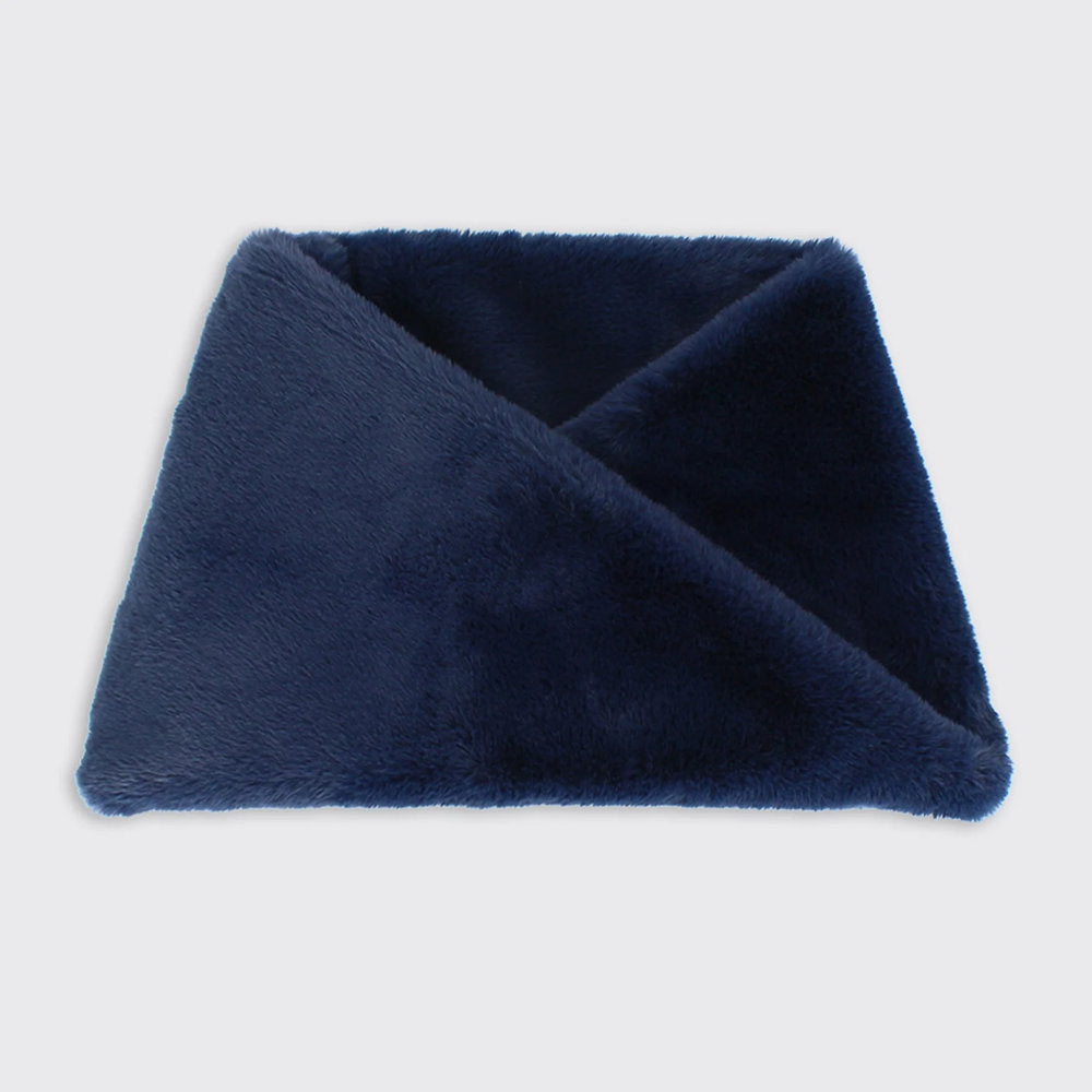 Millie Mae Chunky Faux Fur Snood - Navy Blue