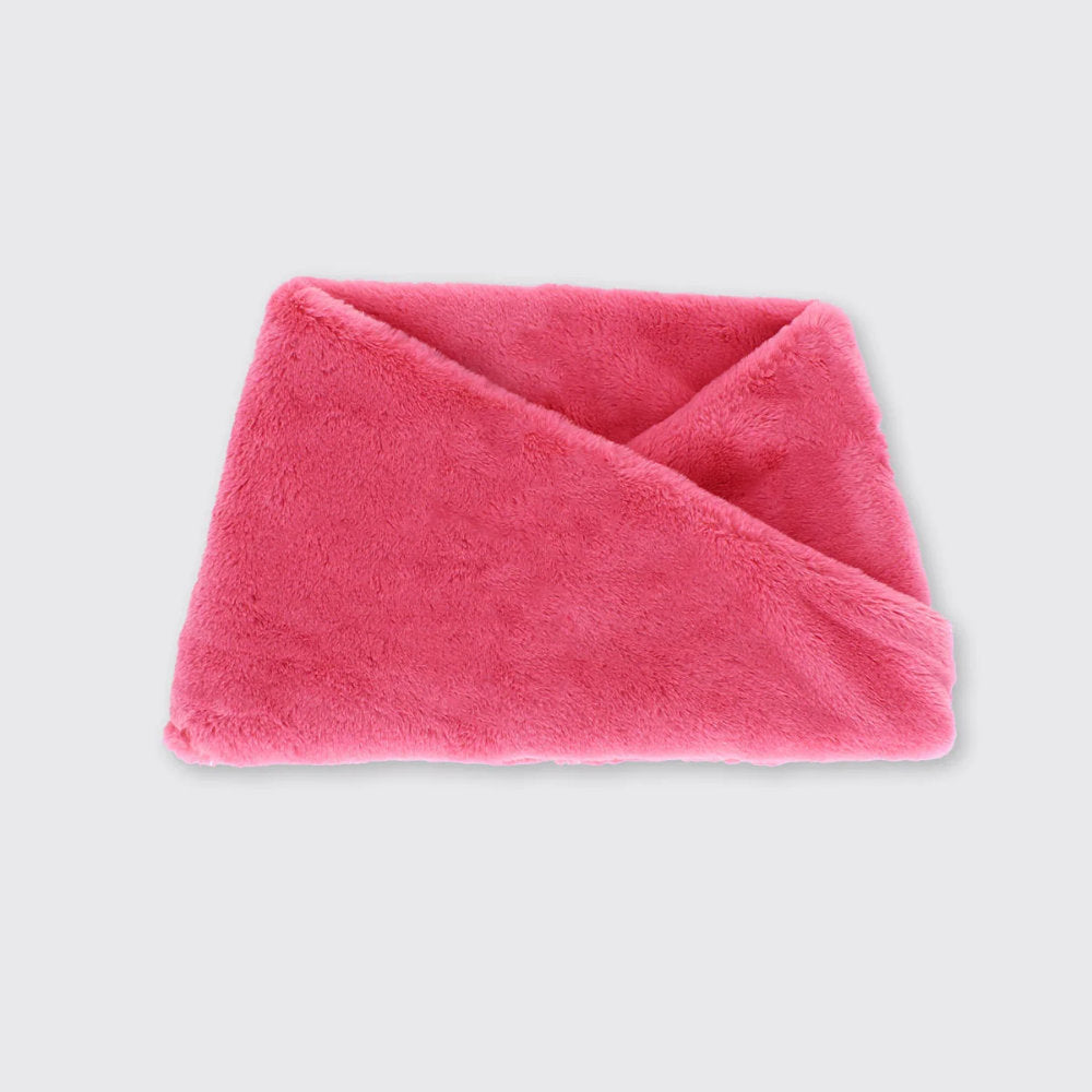 Millie Mae Chunky Faux Fur Snood-Salmon Pink