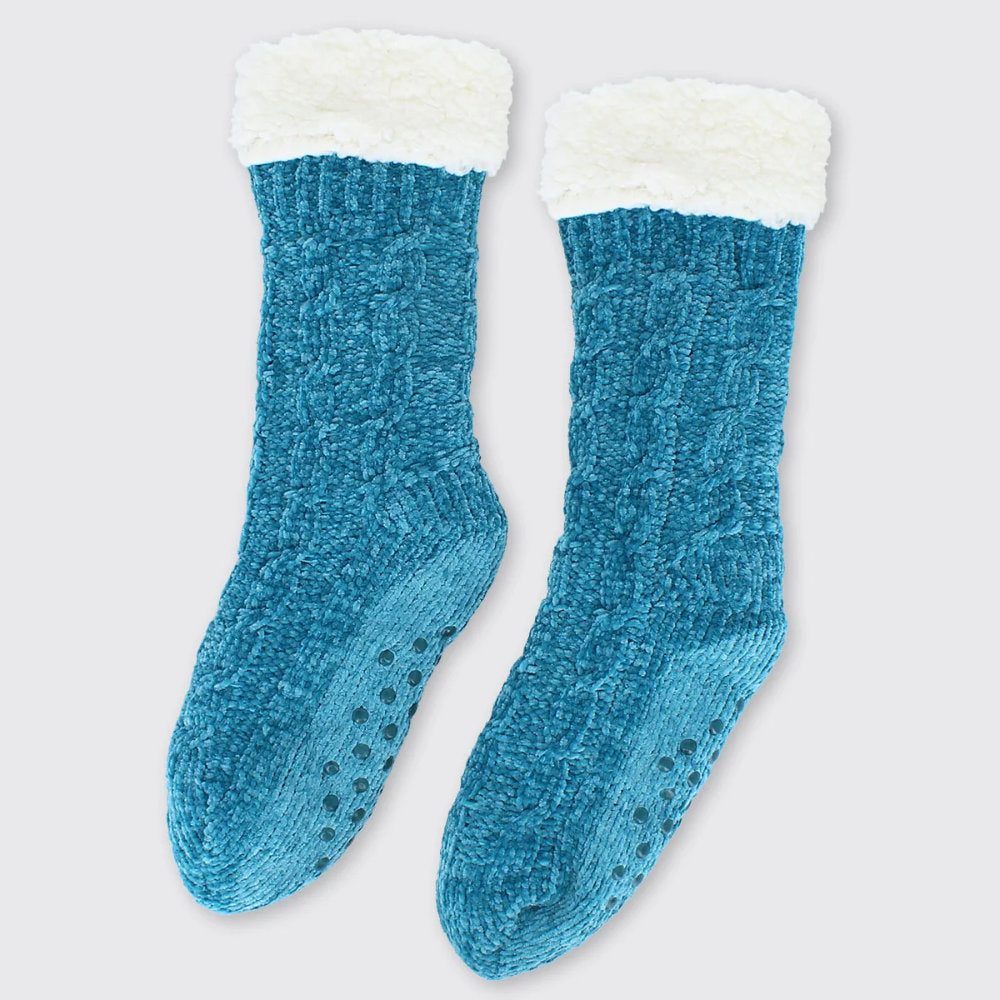 Millie Mae Molly Chenille Slipper Socks
- Azure Blue