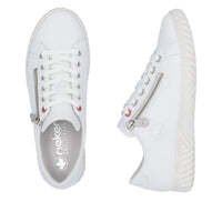 Rieker N0900-81 Edna White Shoes