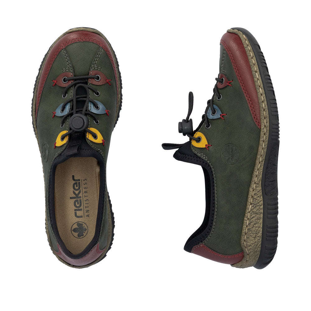 Rieker N3271-54 Wine/Forest/Royal Shoes