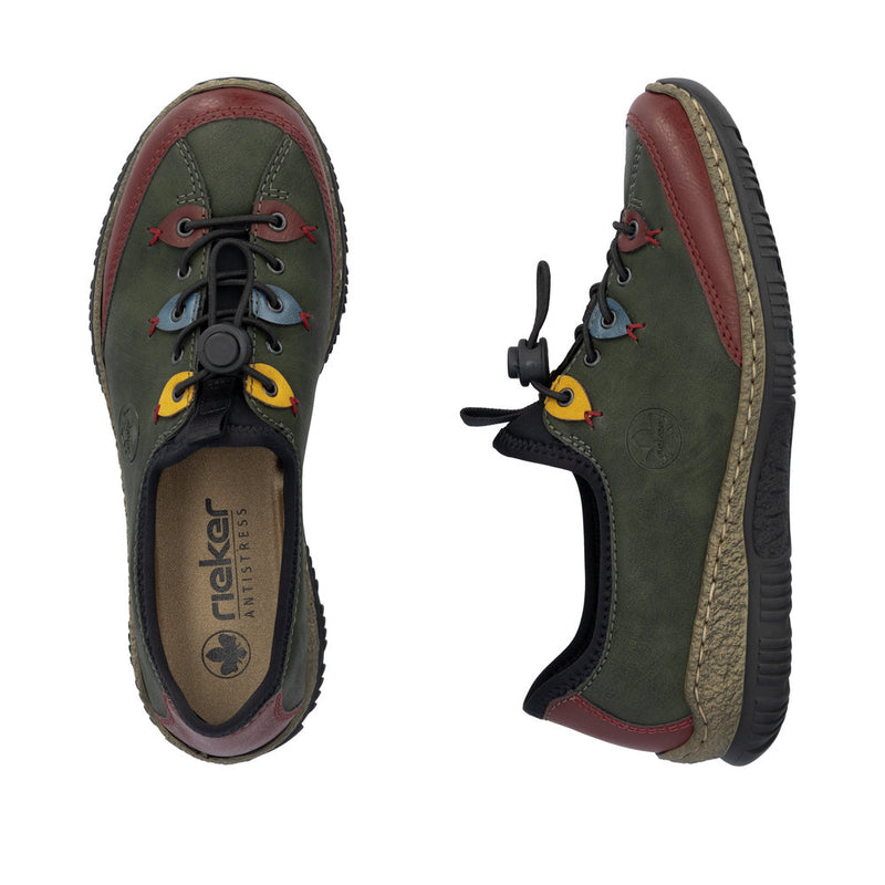 Rieker N3271-54 Wine/Forest/Royal Shoes
