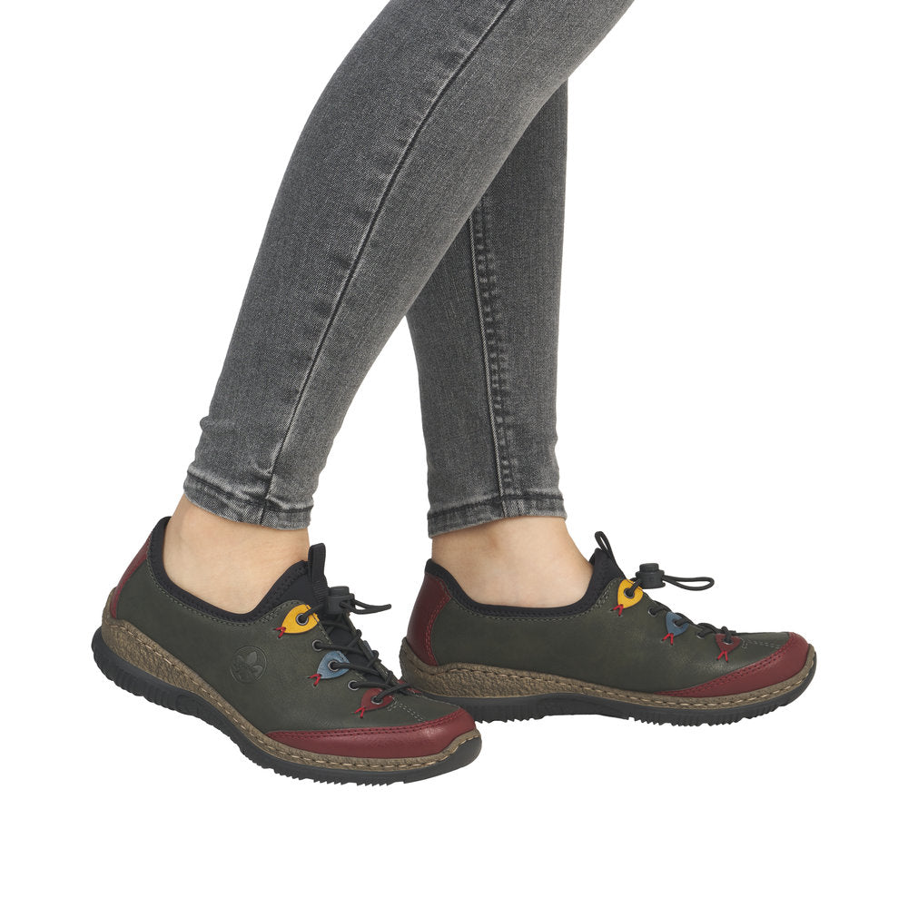 Rieker N3271-54 Wine/Forest/Royal Shoes