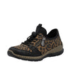 Rieker N32G0-90 Schwarz/Braun Leopard Shoes