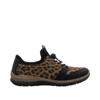 Rieker N32G0-90 Schwarz/Braun Leopard Shoes