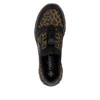 Rieker N32G0-90 Schwarz/Braun Leopard Shoes