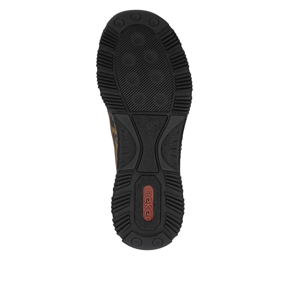 Rieker N32G0-90 Schwarz/Braun Leopard Shoes