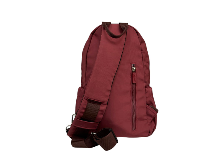Nova Leathers Medium Single Strap Backpack Oxblood Ox (REDCLIFFE)