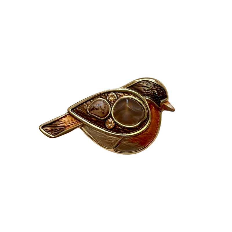 SH Sales Autumn Robin Magnetic Brooch SH1027