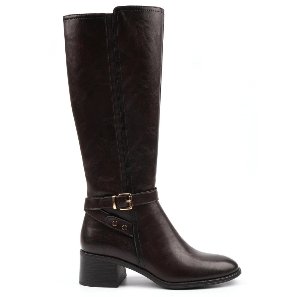 Lunar Sindy Brown Long Boot GLZ004 BR