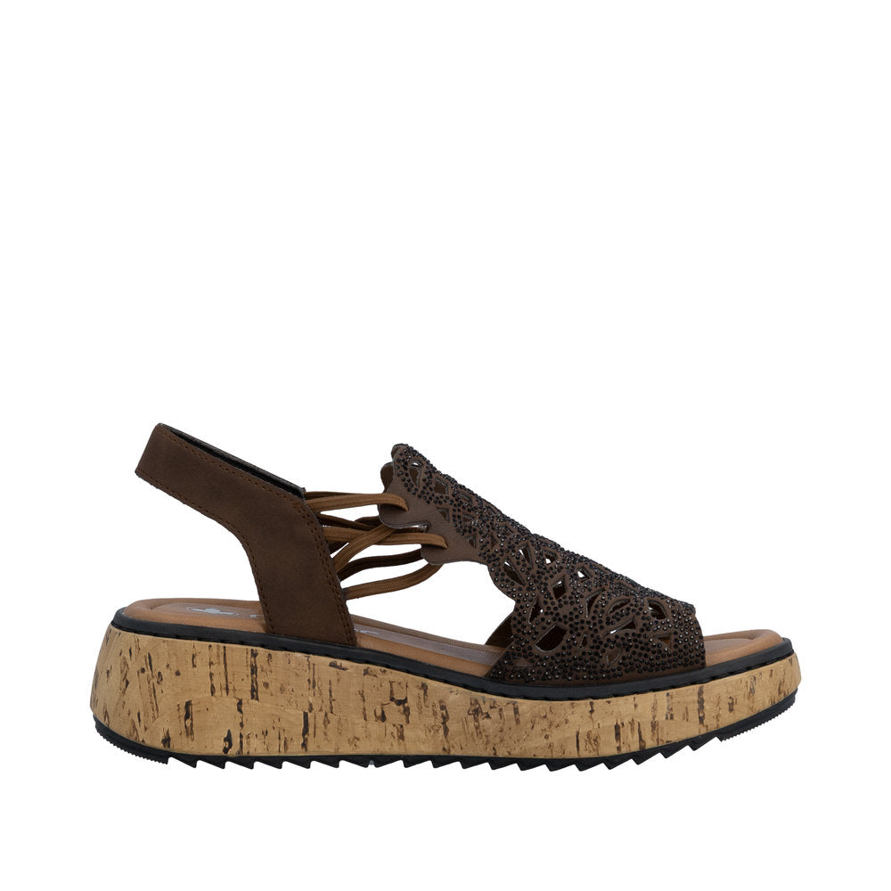 Rieker V1765-24 Lisa Brown Sandals