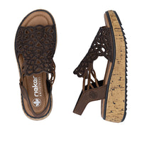 Rieker V1765-24 Lisa Brown Sandals