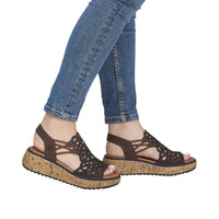 Rieker V1765-24 Lisa Brown Sandals