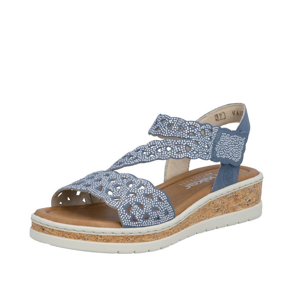 Rieker V4150-14 Lisa Blue Sandals