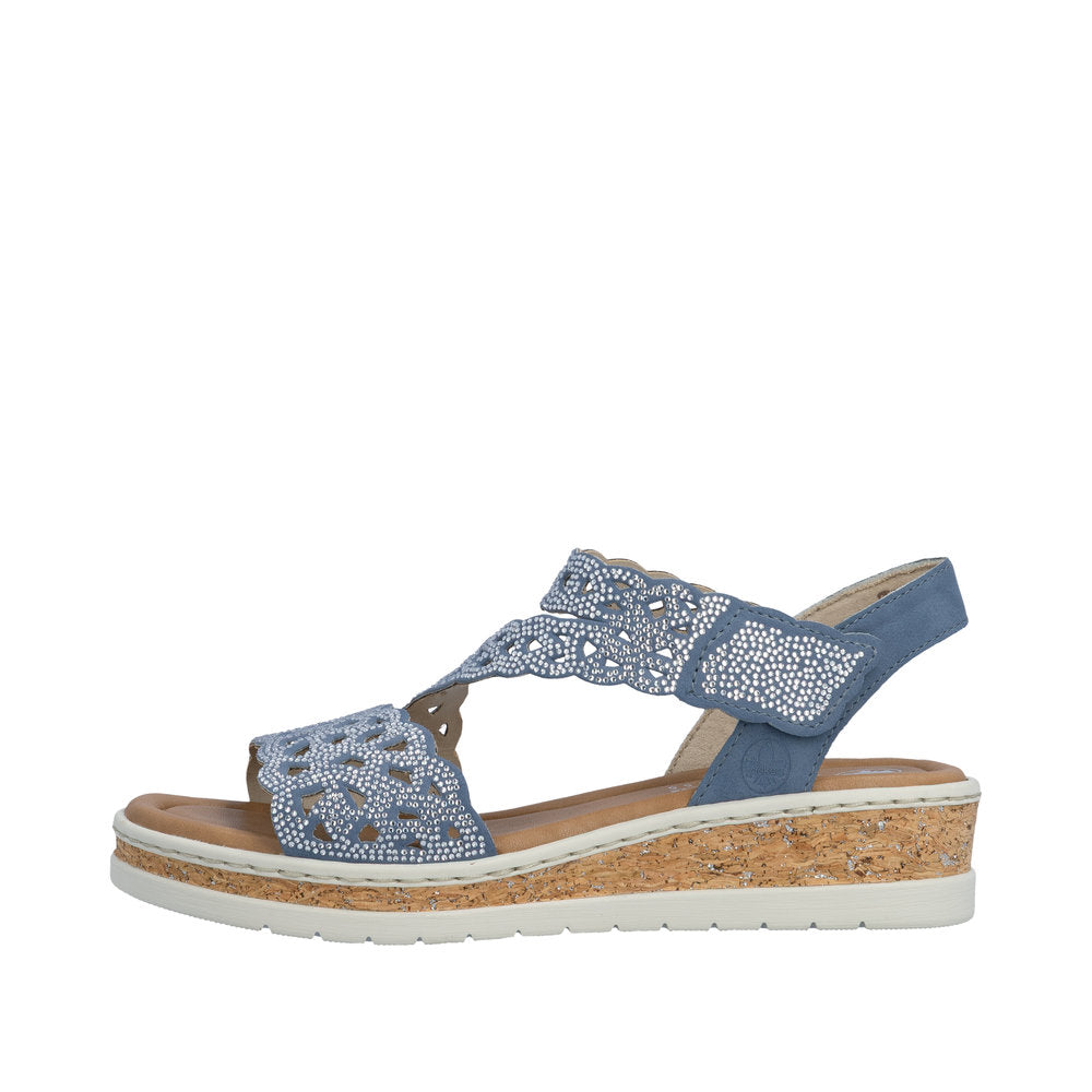 Rieker V4150-14 Lisa Blue Sandals
