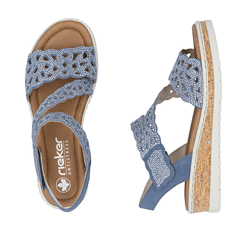 Rieker V4150-14 Lisa Blue Sandals