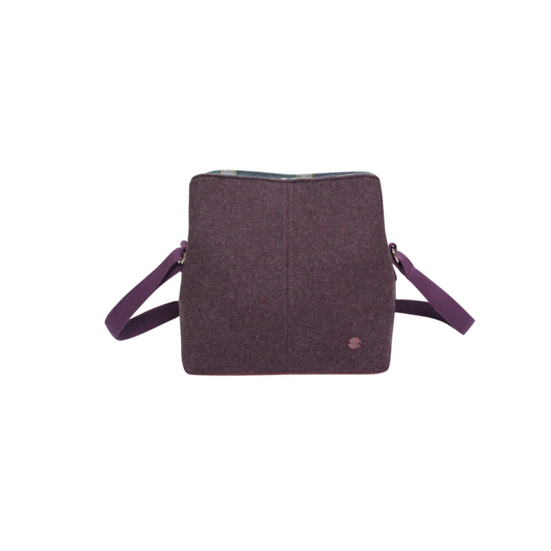 Earth Squared Plum Plain Wool Logan Bag (WL25LOGPU)