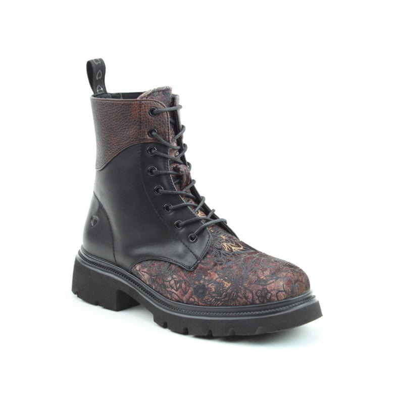 Heavenly Feet Florie AB0005150 Bark Meadow Velour Lace Up Boots