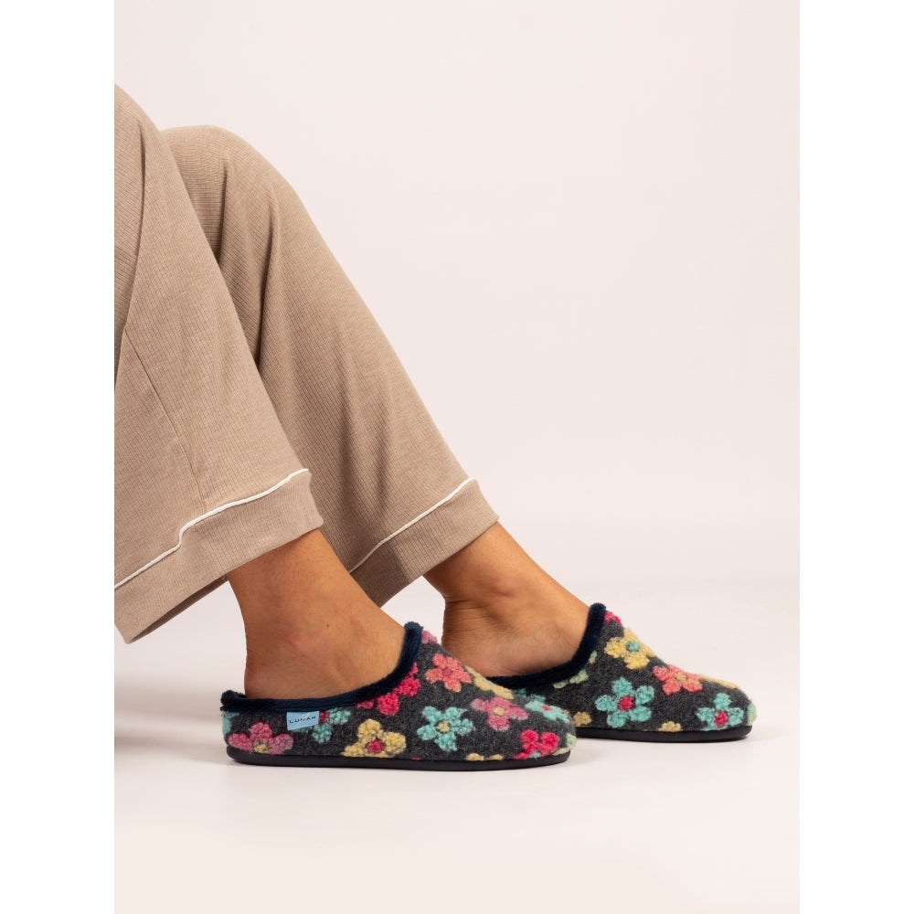 Lunar Dolly Navy Slippers KLA244 BL