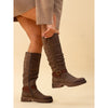 Lunar Margo Brown W/Proof Long Boots GLR121 BR