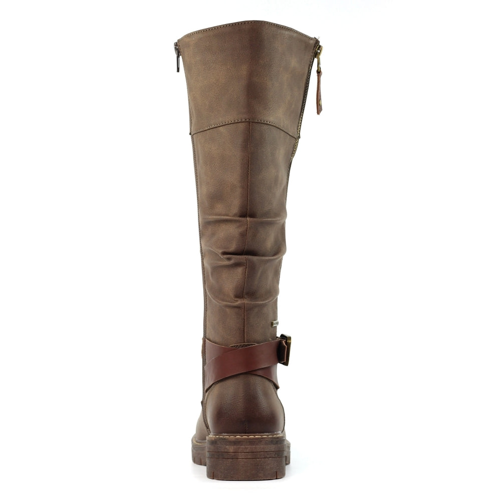 Lunar Margo Brown W/Proof Long Boots GLR121 BR