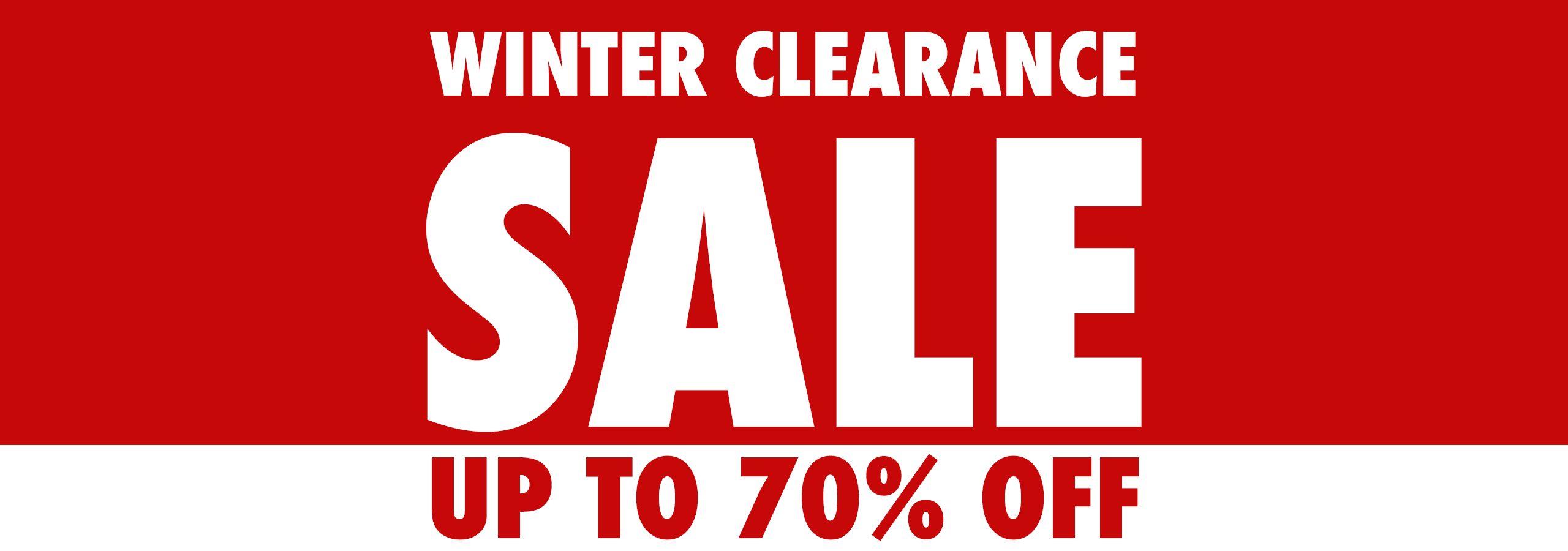 winter clearance sale up to 70% off