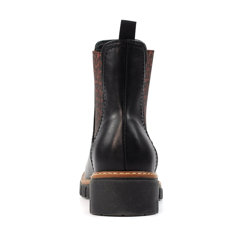 Lunar Ribble Black Ankle Boots GLB225 BK