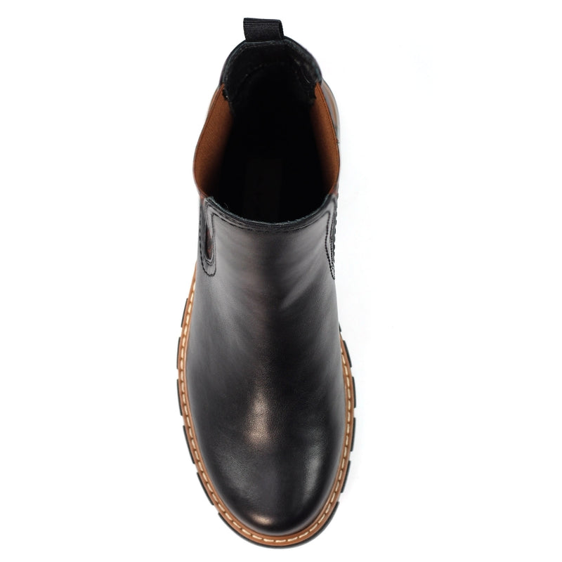 Lunar Ribble Black Ankle Boots GLB225 BK