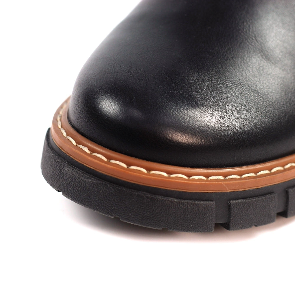 Lunar Ribble Black Ankle Boots GLB225 BK