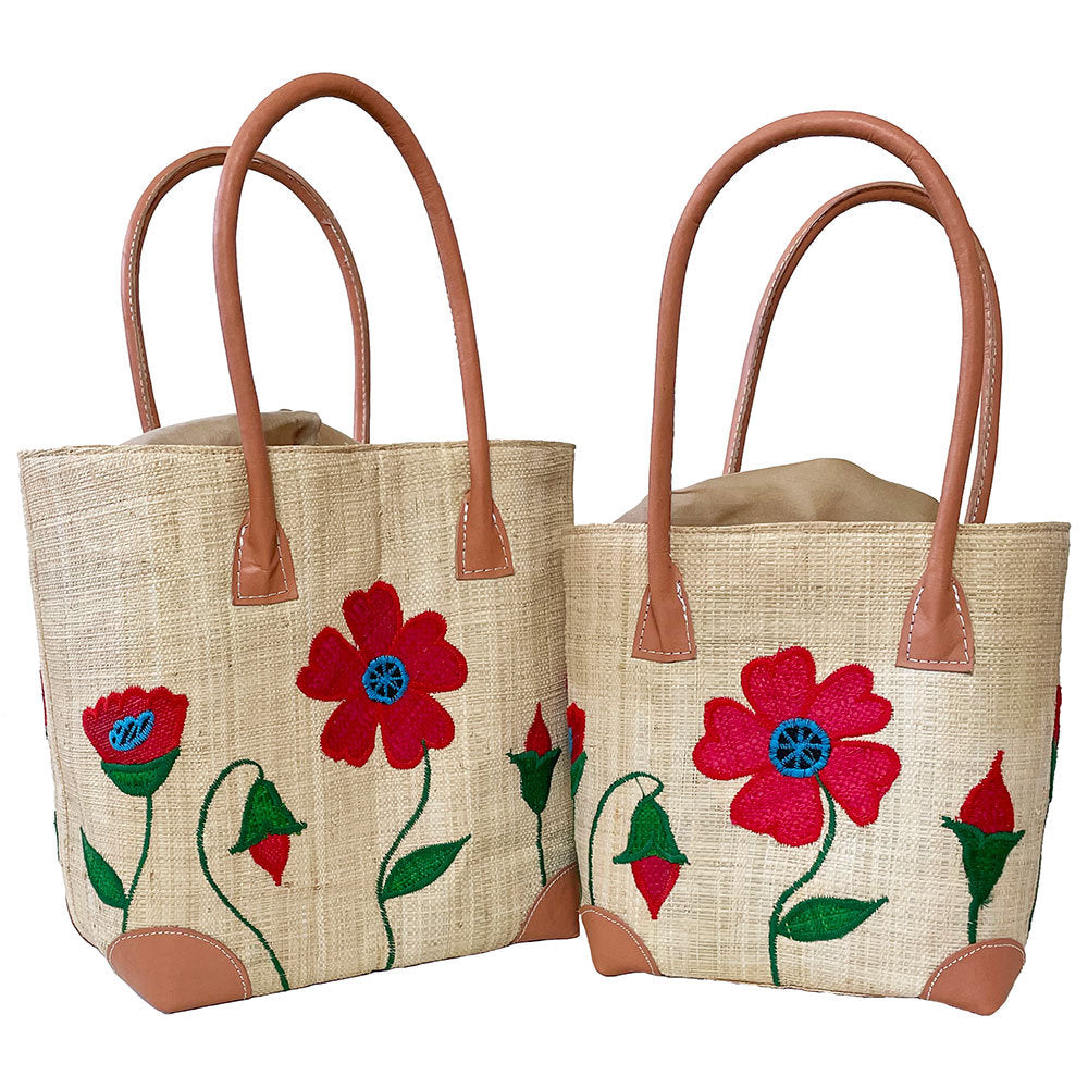 Basket Basket Poppy Tote Bags - MAT073