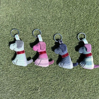 Earth Squared 8 Mixed Tweed Dog Keyring