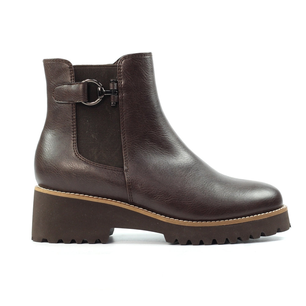 Lunar Union Brown Ankle Boots GLB219 BR