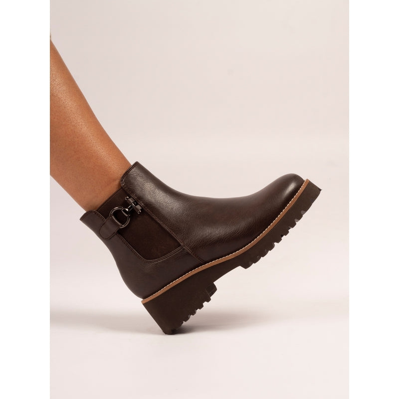 Lunar Union Brown Ankle Boots GLB219 BR