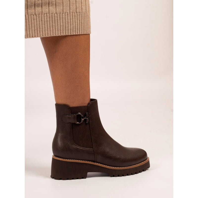 Lunar Union Brown Ankle Boots GLB219 BR