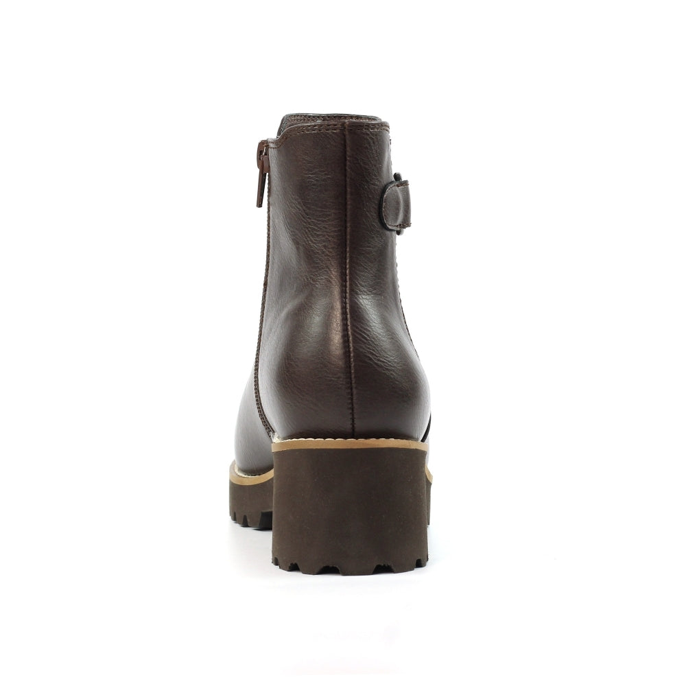 Lunar Union Brown Ankle Boots GLB219 BR